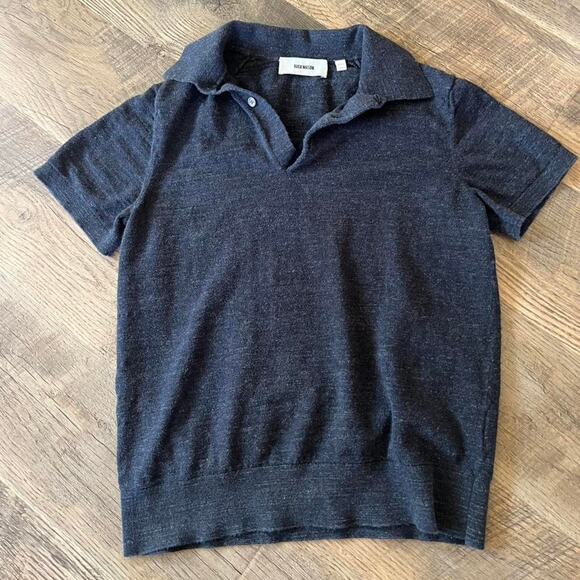 Buck Mason Vintage Knit Polo • Men’s Small • Navy • 100% Cotton - Picture 1 of 4